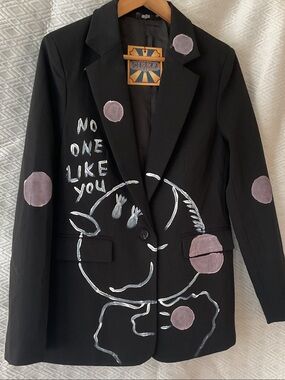 No One Like You Painted Black Kids Blazer Jacket
